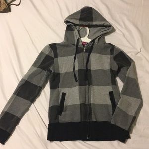 Grey and black play skater jacket hoodie